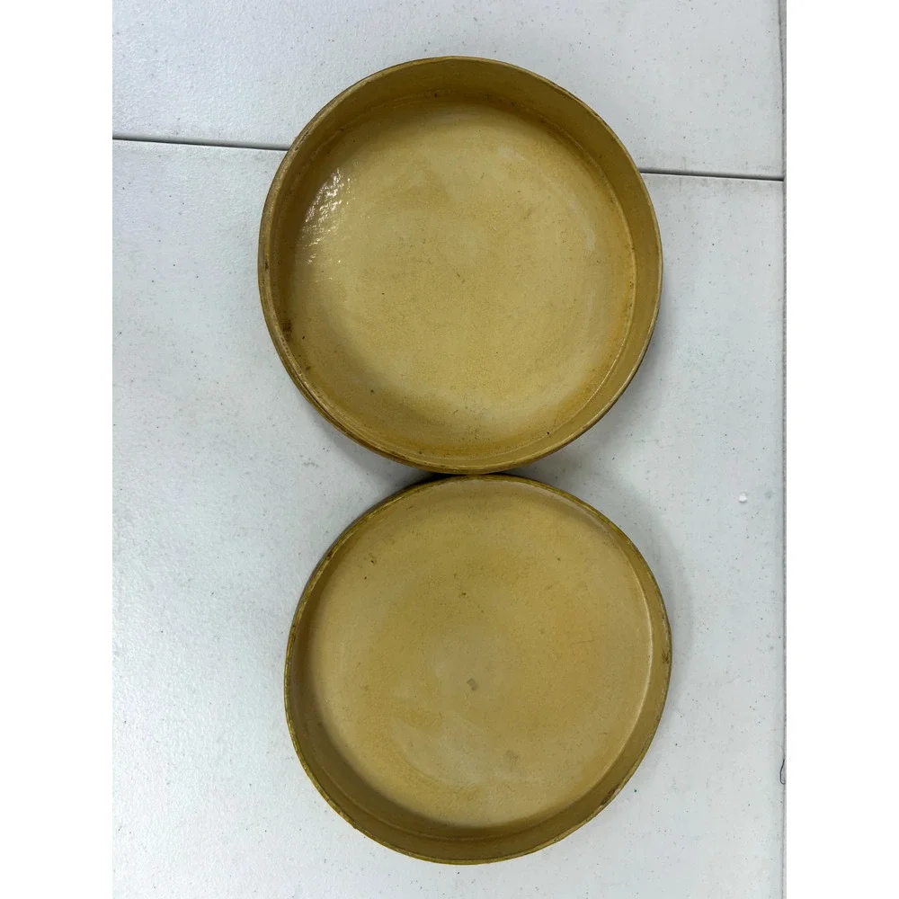 Japanese Vintage Round Hand Painted‎ Floral Flowers Wood Box With Lid Japan